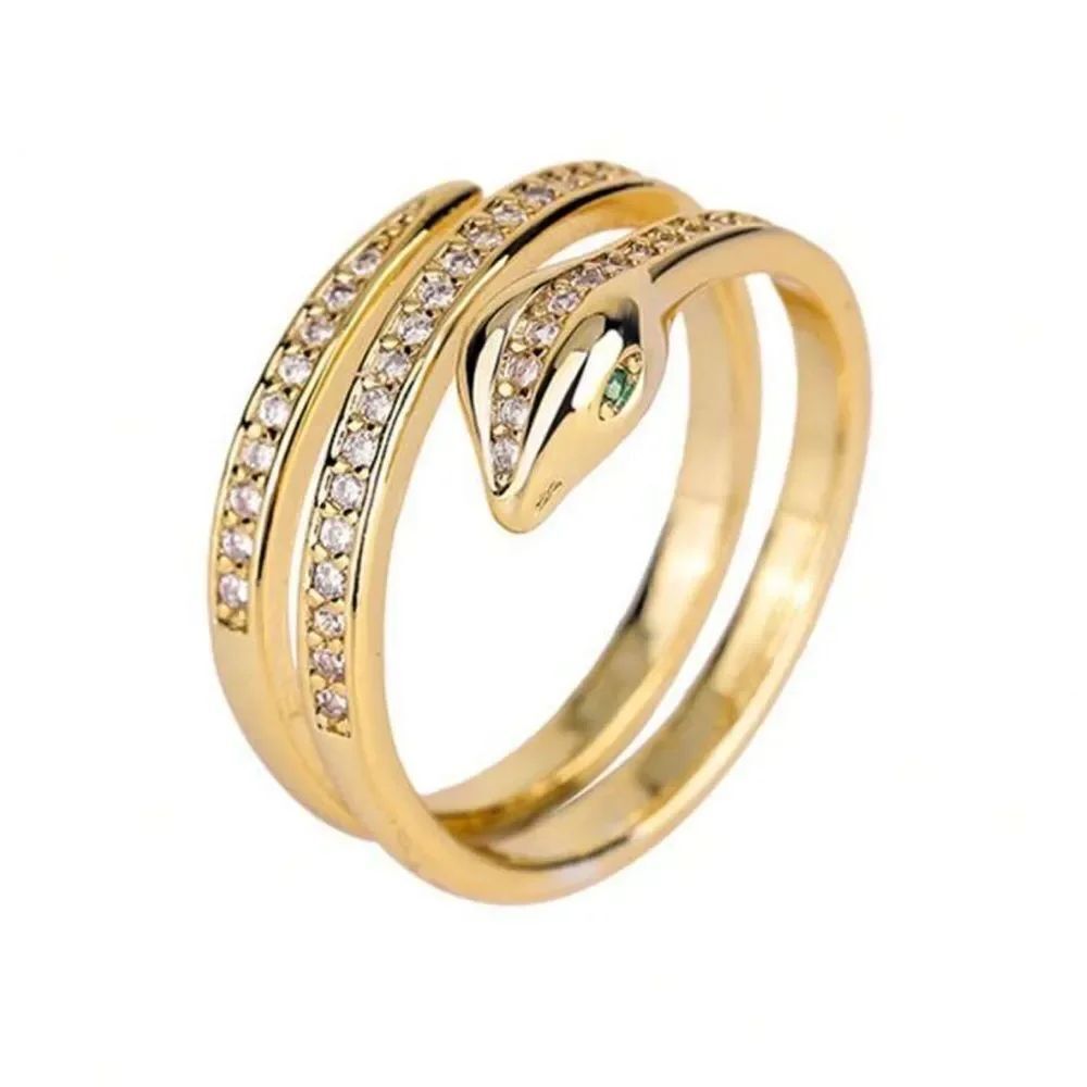 Gold Snake Ring A1632